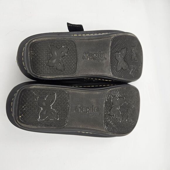 Alegria Peek-a-boo Mary Janes Dayna Copper Metallic Leather Women's Sz 39/9 - Picture 6 of 7